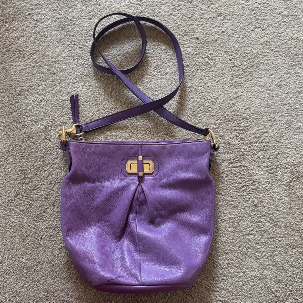 B Makowski amethyst leather bag